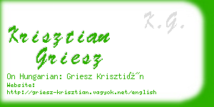 krisztian griesz business card